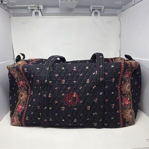 Vintage Vera Bradley XL Duffel Weekender Travel Bag Petit Point 1997 USA JMH